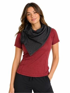 Lululemon Vinyasa Black Pique customizable lightweight stretch  wrap shrug OS